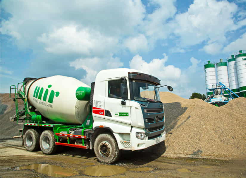 Mir ready mix concrete at construction site